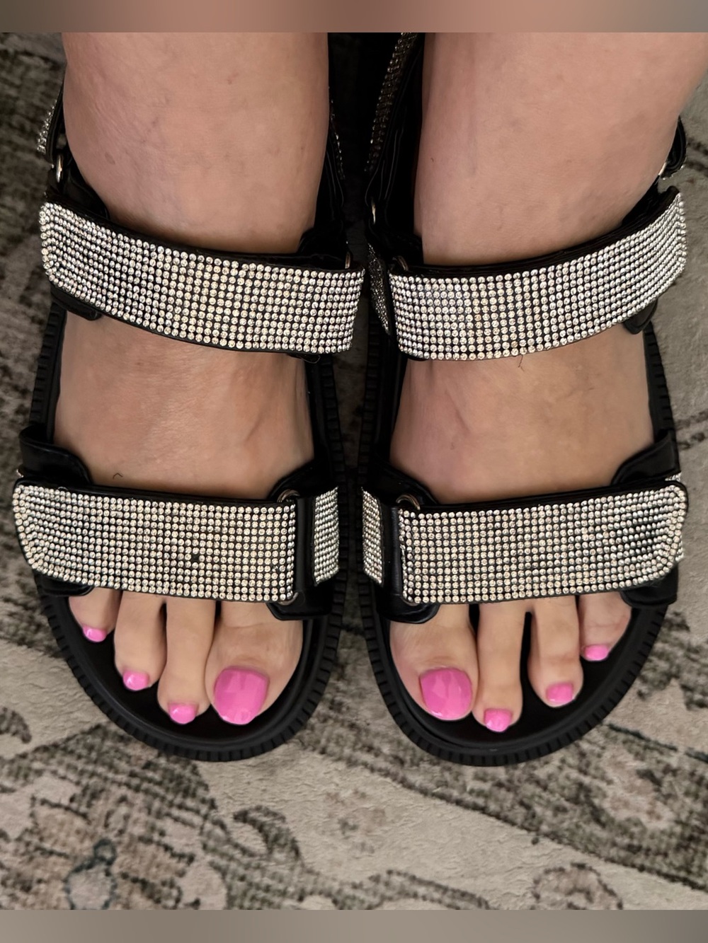Madden Girl  brand new Black Sandals with Silver Accents